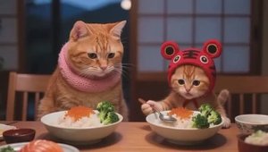 Как котика приучали к чистой тарелке