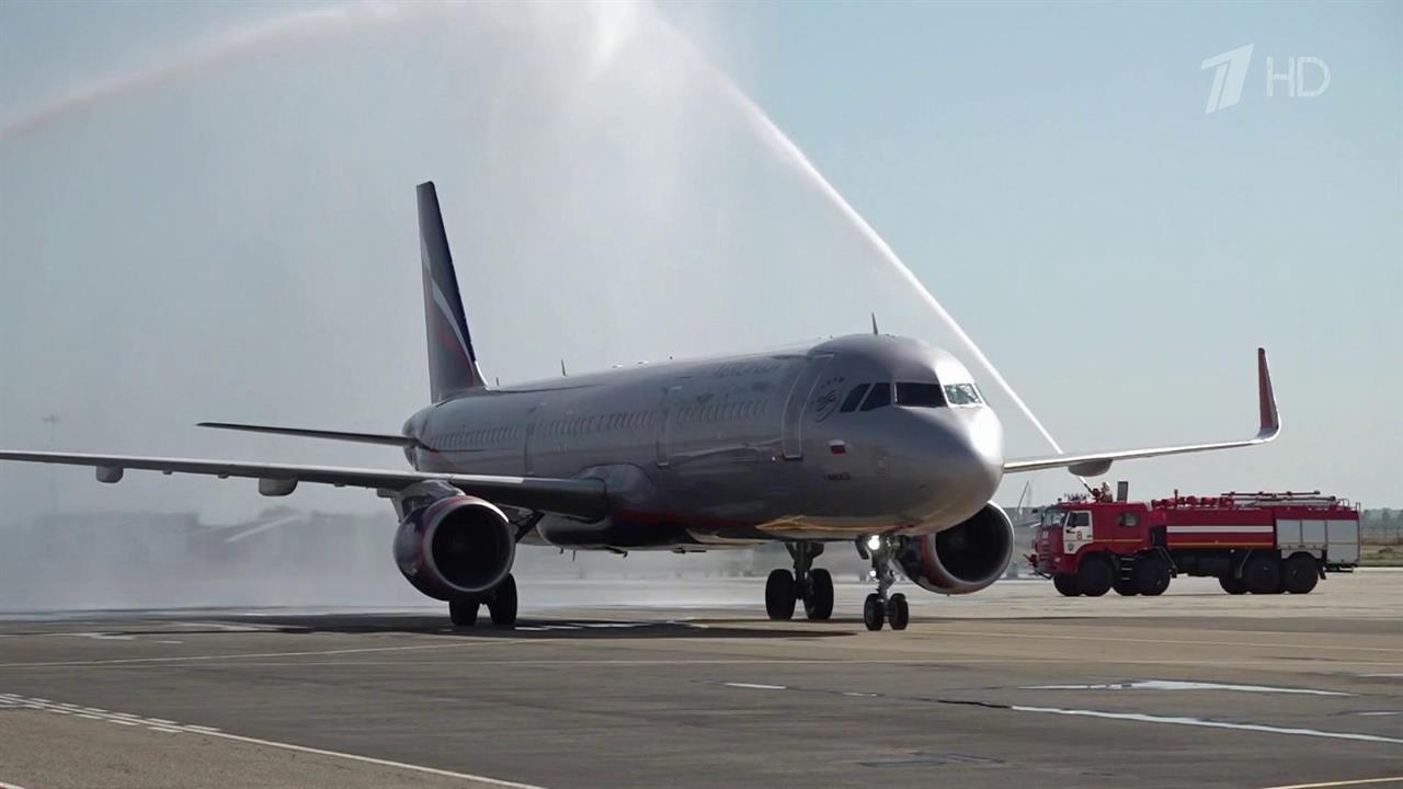 Первый рейс после возобновления полетов совершен из Москвы в аэропорт Краснодара