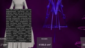 Digital twin of costume #5 – Segmented surface