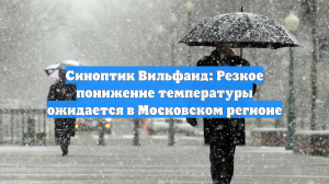 Синоптик Вильфанд: Резкое понижение температуры ожидается в Московском регионе