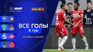 Все голы 13.09.2025 | 8 тур Мир РПЛ 2025/26