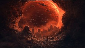 Cracked Moon Interior🛸2-Hour Hollow World Ambience ｜ Ancient Ruins & Alien Fleet ｜ Sci-Fi Soundscap