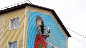 Мурал в Красноселькупе: воплощение детского творчества