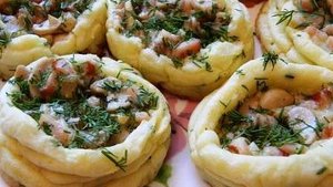 Корзинки картофельные с грибной начинкой