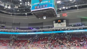 Завершение хоккейного матча Торпедо : Сочи на стадионе Большой