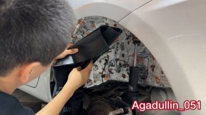 Шумоизоляция задней арки. Так делать нельзя. Толщина в 2 раза меньше. Место антикора. Ворсовые подкр