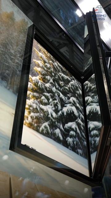 Наглядный пример отличия окон Carbon Glass