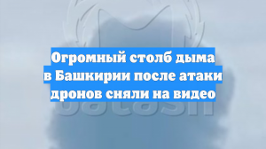 Огромный столб дыма в Башкирии после атаки дронов сняли на видео