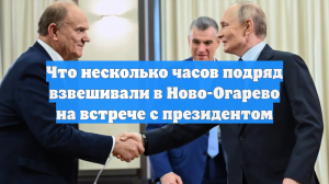 Что несколько часов подряд взвешивали в Ново-Огарево на встрече с президентом