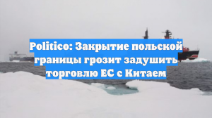 Politico: Закрытие польской границы грозит задушить торговлю ЕС с Китаем