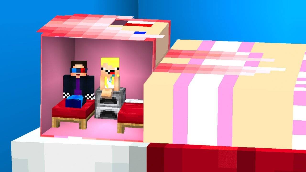 МЫ ПОСТРОИЛИ ДОМ В ГОЛОВЕ ДЕВУШКИ В МАЙНКРАФТ ШЕДИ ЛЕСКА И НУБИК MINECRAFT