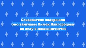 Следователи задержали экс-замглавы Химок Кайгородова по делу о мошенничестве