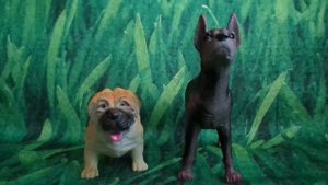 Обзор на фигурки собак для кукол-Доберман и Бульдог