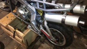 Минибайк Fighter RR Tornado. Заливка Супер Форум в Двигатель