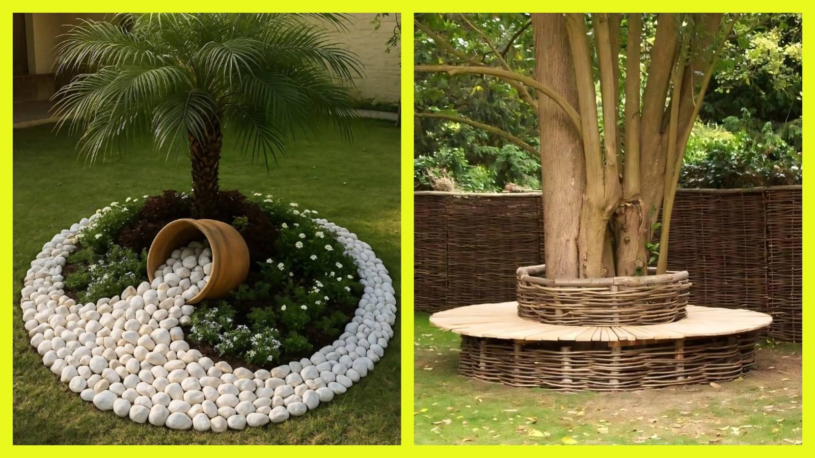 Как стильно оформить приствольный круг дерева 🌳✨