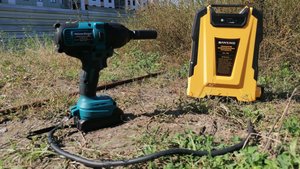 Аккумулятор SANTINO с электро-гайковертом. Пример работы