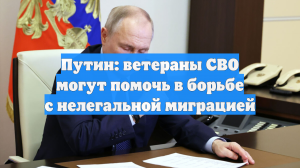 Путин: ветераны СВО могут помочь в борьбе с нелегальной миграцией