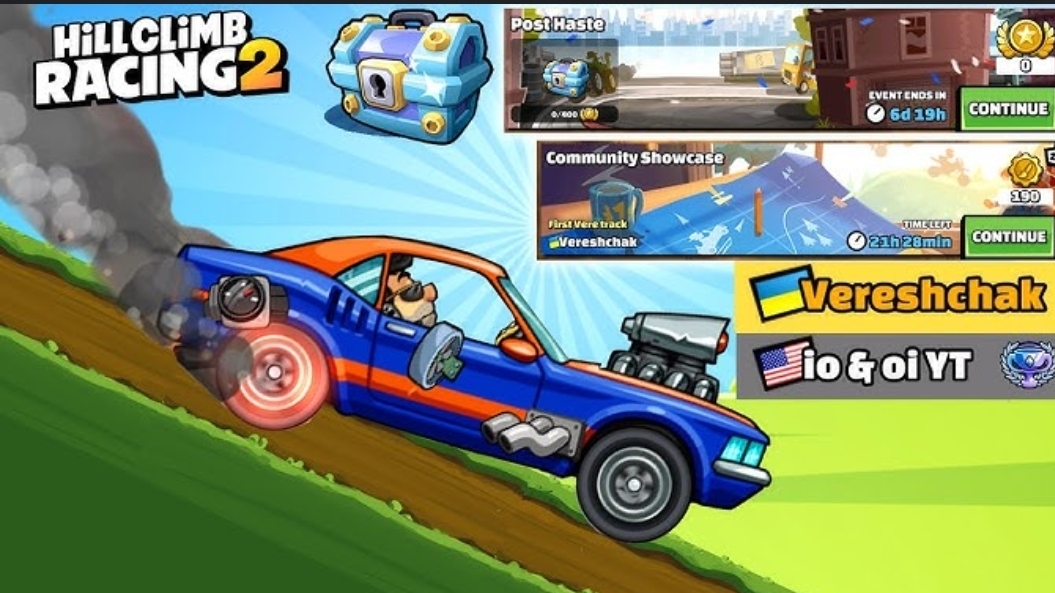 Hill Climb Racing 2 - MY TRACK IN COMMUNITY _ FAKE IO & OI _ New Event POST HASTE Walkthrough