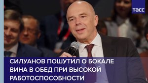 Силуанов пошутил о бокале вина в обед при высокой работоспособности