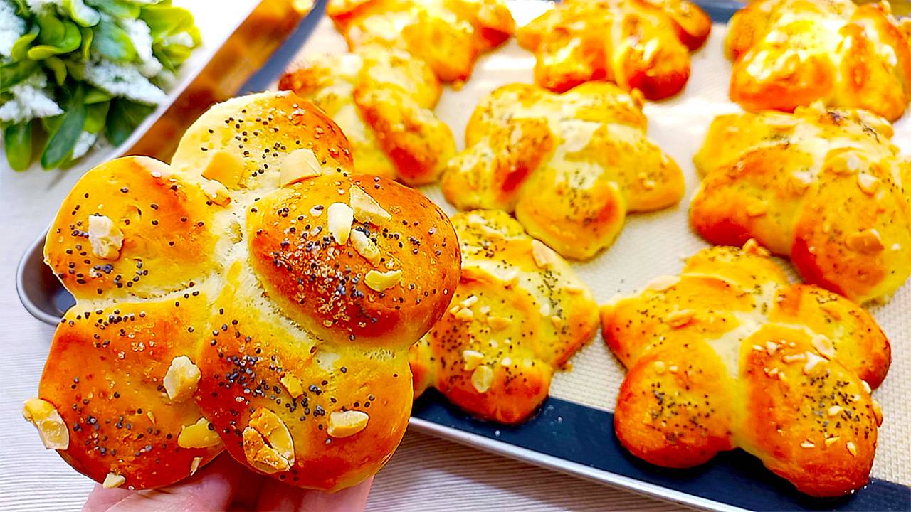 🔝Лучший рецепт домашней выпечки! Идеальные домашние булочки с орехами и маком! смотреть онлайн