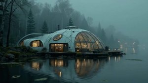 Glass Haven: Relaxing Sci-Fi Music ~ Futuristic Dome House Ambience | Deep Space Chill Beats