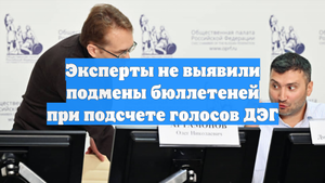 Эксперты не выявили подмены бюллетеней при подсчете голосов ДЭГ