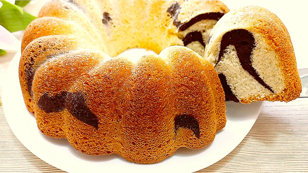 🔝Ваш новый любимый десерт! Простые ингредиенты! Ванильно-шоколадный кекс! смотреть онлайн