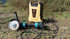 Аккумулятор SANTINO с электро-болгаркой. Пример работы