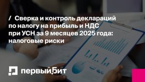 Сверка и контроль деклараций по налогу на прибыль и НДС при УСН за 9 месяцев 2025 года | Первый Бит