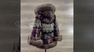 Куртка автоледи из платков «Молитва» с натуральным мехом песца,267