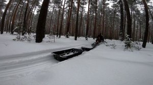 В лес за дровами на мини снегоходе Азимут