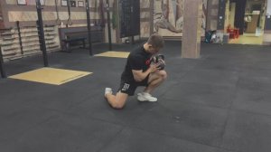 Растяжка голеностопа с гирей на бедре|Kettlebell ankle mobility