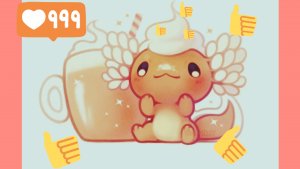 Рисунок супер кота аксолотля.😚😚