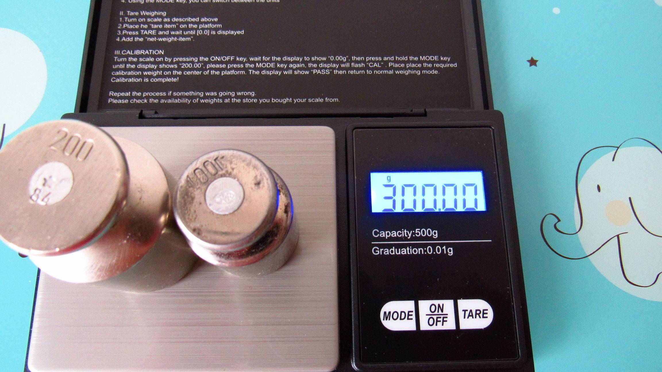 Весы карманные высокоточные 500 х 0,01. Калибровка. смотреть онлайн