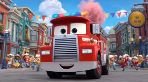 ПОЖАРНАЯ МАШИНА ЕДЕТ К ДРУЗЬЯМ | ПЕСНИ И МУЛЬТФИЛЬМЫ ДЛЯ ДЕТЕЙ