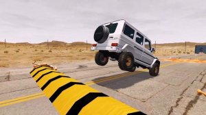 Перевозка больших грузов - Ямы против автомобиля - BeamNG