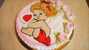 Мастер Класс по торту раскраске Торт на КРЕСТИНЫ украшение торта