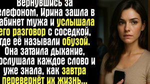 Вернувшись за телефоном, Ирина зашла в кабинет мужа и услышала его разговор с соседкой, где её...