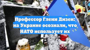 Профессор Гленн Дизен: на Украине осознали, что НАТО использует их