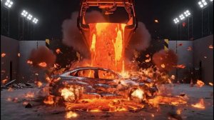 Расплавленный металл против автомобиля | Реалистичный краш-тест