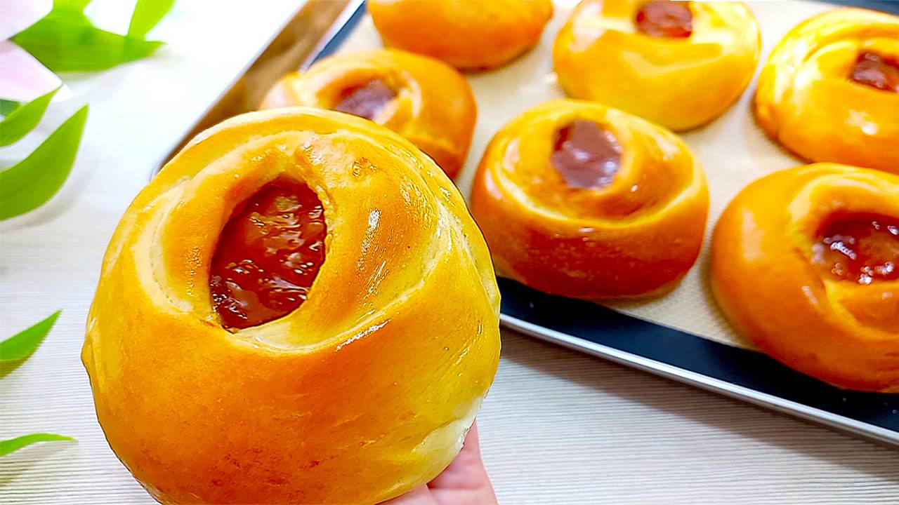 🔝Ваш новый любимый десерт! Лучший Рецепт домашних булочек с начинкой! смотреть онлайн