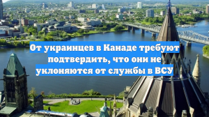 От украинцев в Канаде требуют подтвердить, что они не уклоняются от службы в ВСУ