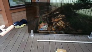 Стеклянное ограждение на террасу на министойках