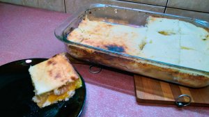 Творожная запеканка с тыквой и яблоками