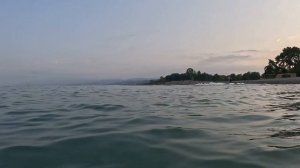 Пляж в Абхазии на рассвете