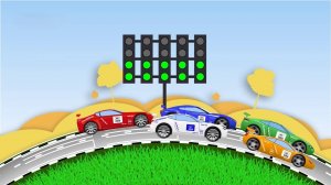 Машинки Гоночная машинка Автогонки Развивающий мультфильм.