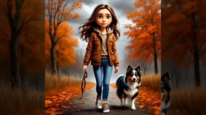 Девочка Эли прогуливается со своей собакой 🐕