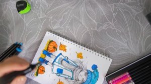 Процесс раскрашивания маркерами и карандашами ✏️