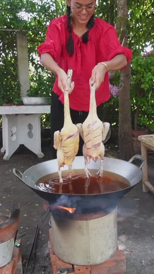 Рецепт приготовления утки с зеленым бананом Видео приготовления