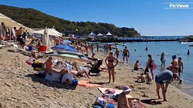 ГЕЛЕНДЖИК Архипо-Осиповка Центральный пляж сегодня 19 сентября 2025. Погода в Геленджике сейчас